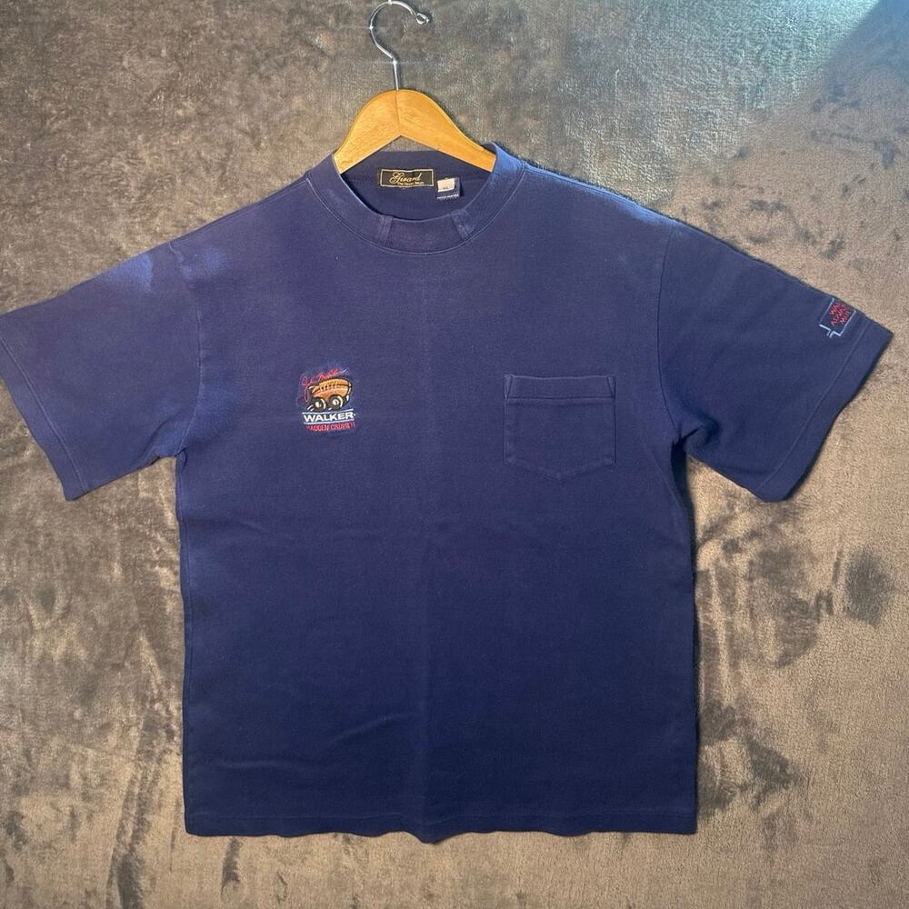 VTG 1990s John Madden Cruiser x Walker Mowers Promo Pocket Tee - Navy XL RARE!
